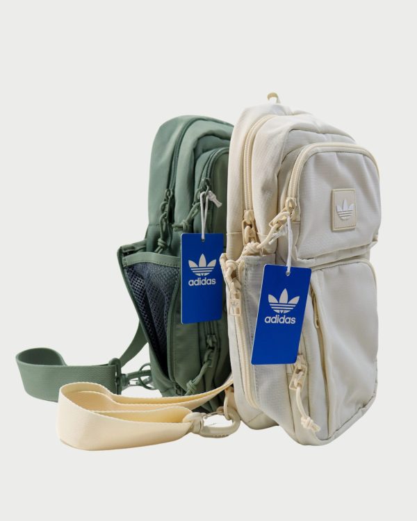 Crossbody Adidas verde y beige