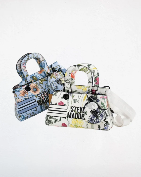 Bolsa Steve Madden Azul con Flores