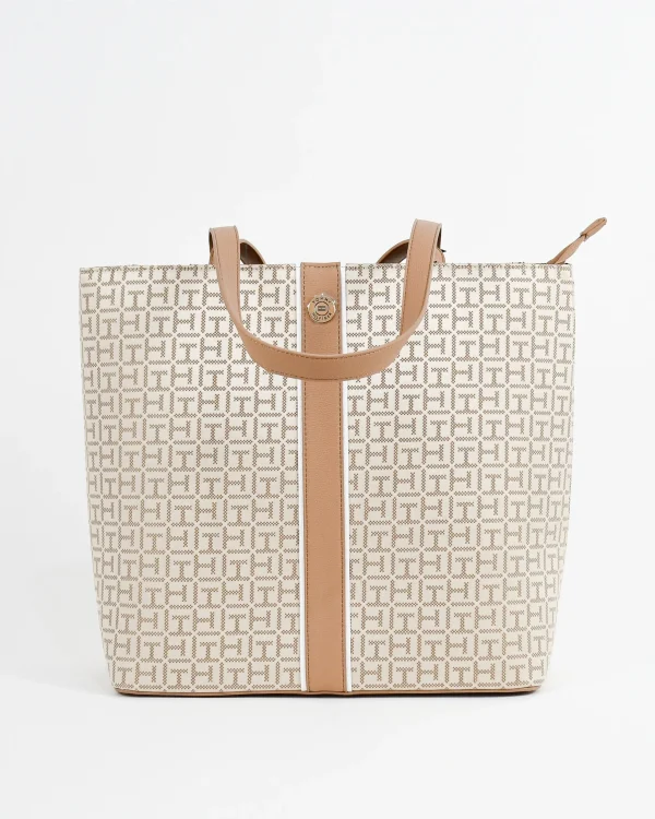 Bolsa Tommy Hilfiger Beige/Café Claro