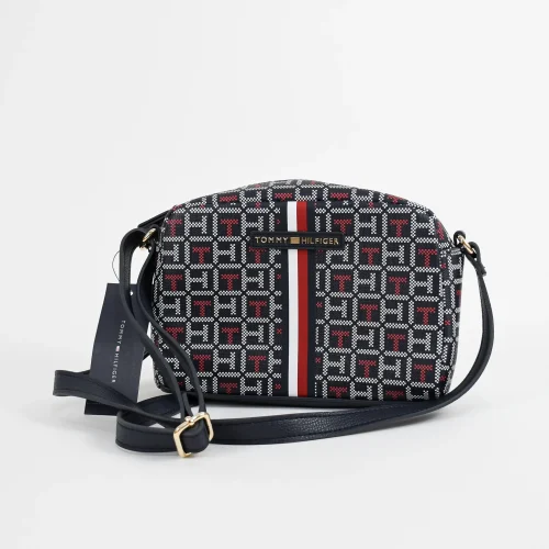 Crossbody Tommy Hilfiger Negro/Rojo/Blanco