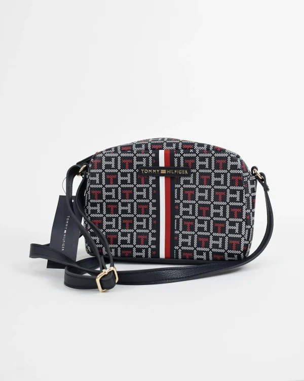 Crossbody Tommy Hilfiger Negro/Rojo/Blanco
